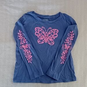Old Navy Purple and Pink Butterfly Kids Shirt